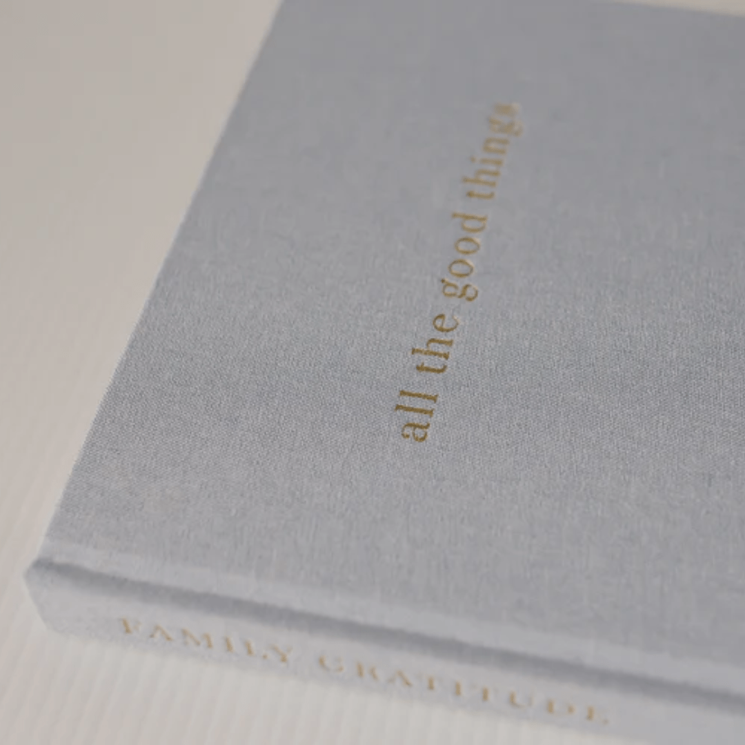 Gold-Embossing-On-Olive-And-Page-All-The-Good-Things-Family-Gratitude-Journal-Denim-Naked-Baby-Eco-Boutique