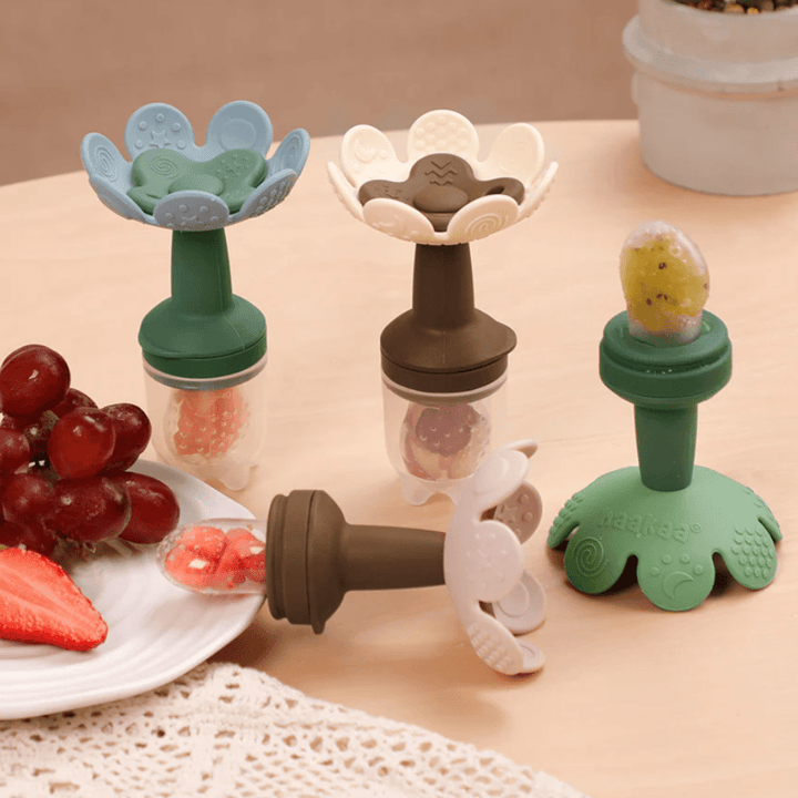 Haakaa Flower Fresh Food Baby Feeder & Teether (Multiple Variants) - Naked Baby Eco Boutique