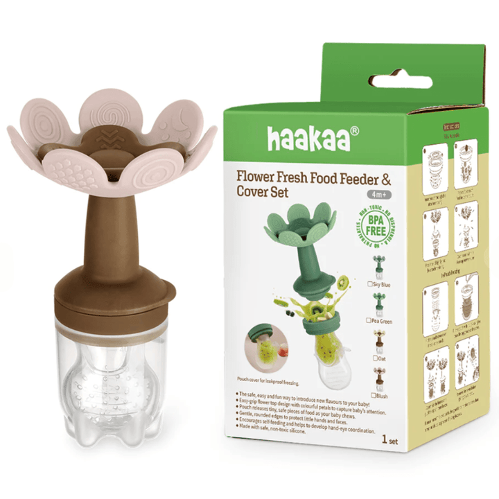 Haakaa-Flower-Fresh-Food-Baby-Feeder-Blush-Naked-Baby-Eco-Boutique