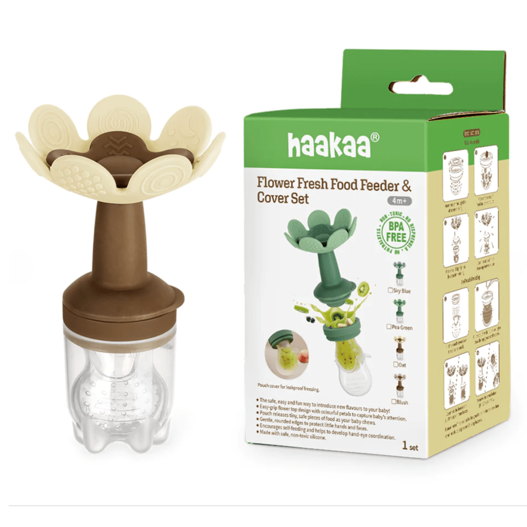 Haakaa-Flower-Fresh-Food-Baby-Feeder-Oat-Naked-Baby-Eco-Boutique