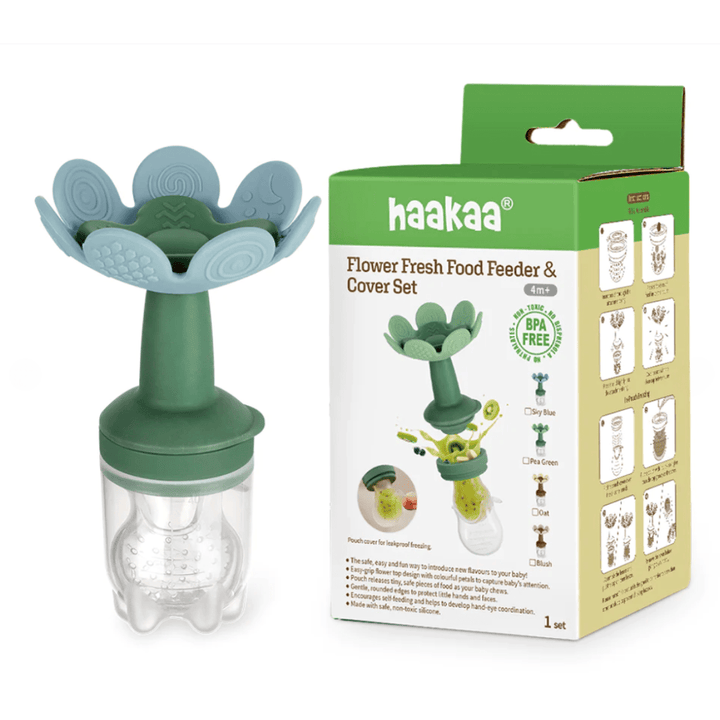 Haakaa-Flower-Fresh-Food-Baby-Feeder-Sky-Blue-Naked-Baby-Eco-Boutique