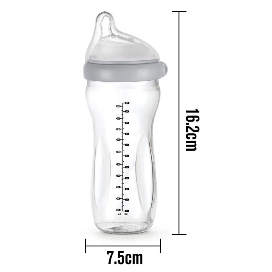 Grey / 300 ml Haakaa Gen. 3 Glass Baby Bottle (Multiple Variants) - Naked Baby Eco Boutique