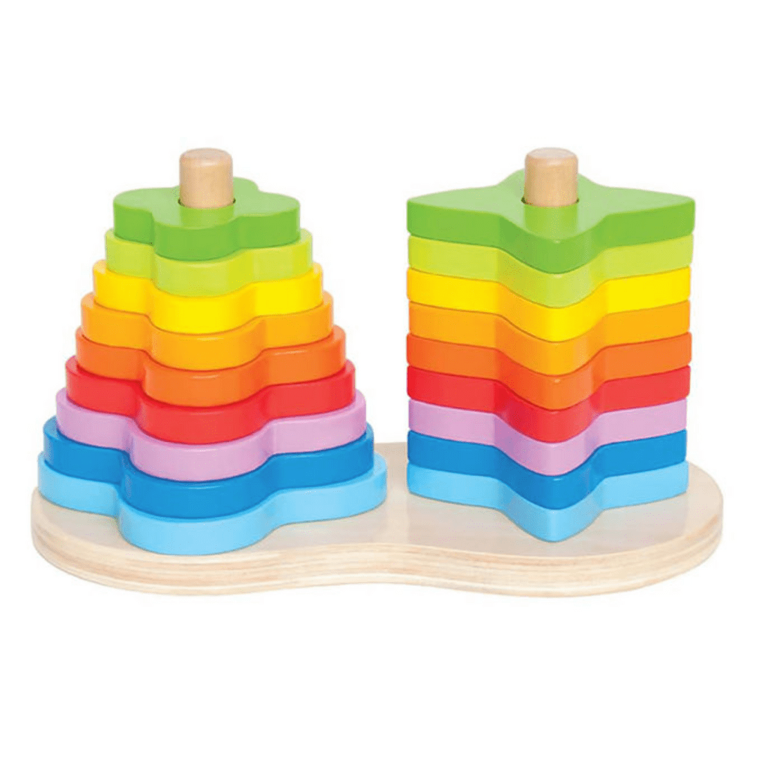 Hape Double Rainbow Stacker - Naked Baby Eco Boutique