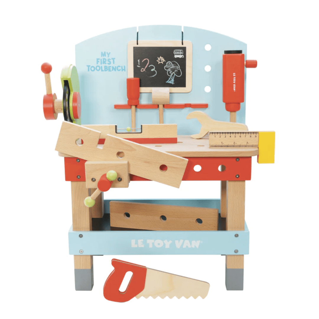 Experience DIY dreams with the Le Toy Van My First Tool Bench, crafted from ethical materials. This tool box bench set is perfect for hands-on fun and imaginative play.