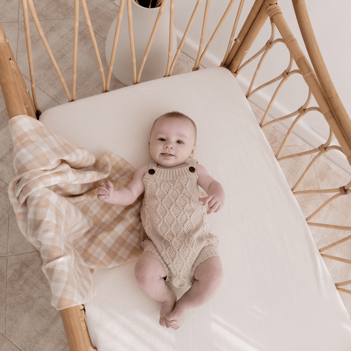 Aster & Oak Organic Muslin Gingham Baby Swaddle Wrap (Multiple Variants) - Naked Baby Eco Boutique