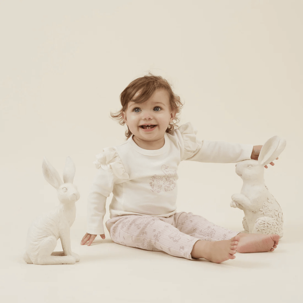 Little-Baby-Wearing-Aster-And-Oak-Organic-Duck-Print-Long-Sleeve-Tee-And-Matching-Leggings-Naked-Baby-Eco-Boutique