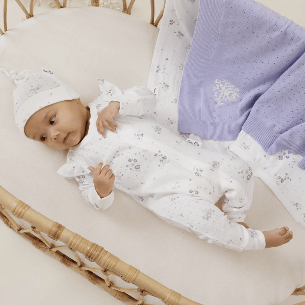 Little-Baby-Wearing-Aster-And-Oak-Organic-Grace-Floral-Long-Sleeve-Zip-Romper-Naked-Baby-Eco-Boutique