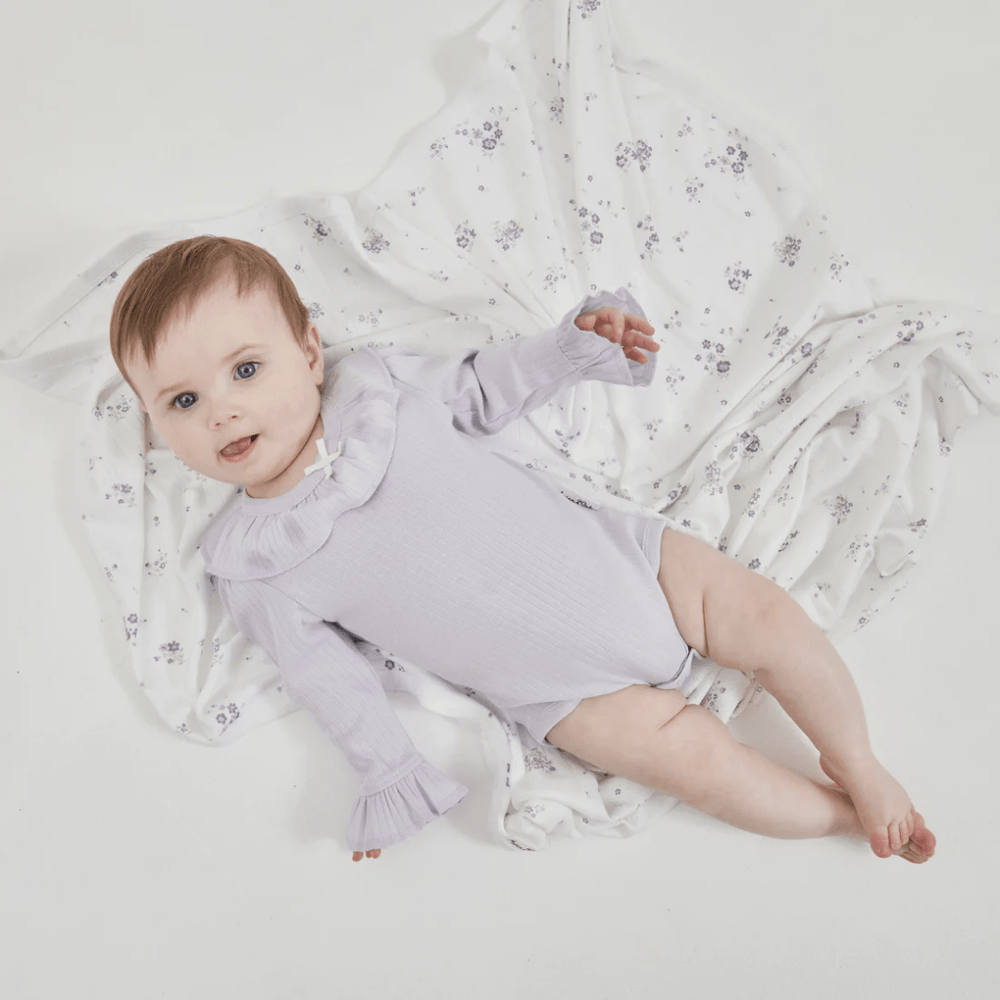Little-Baby-Wearing-Aster-And-Organic-Lavender-Pointelle-Rib-Onesie-Naked-Baby-Eco-Boutique
