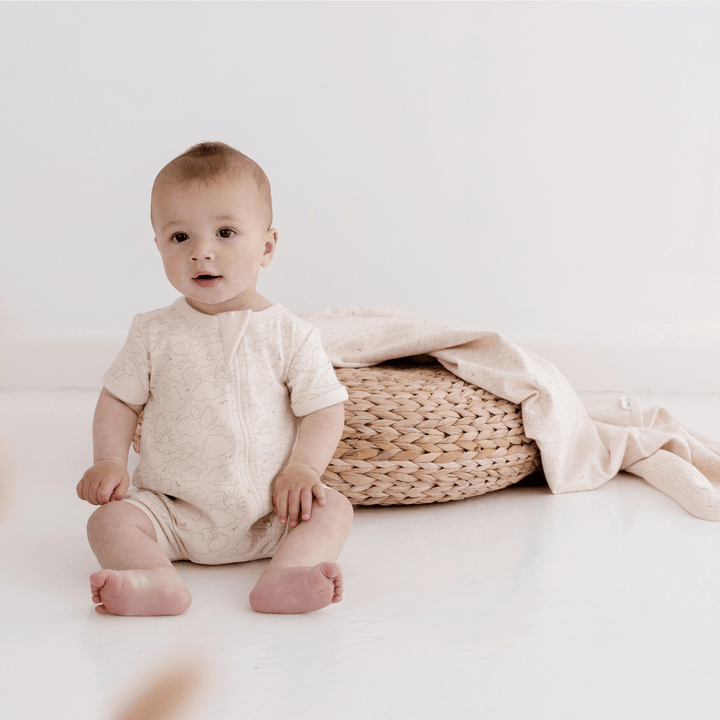 Little-Baby-With-Aster-And-Oak-Organic-Cotton-Cloud-Chaser-Rib-Baby-Swaddle-Wrap