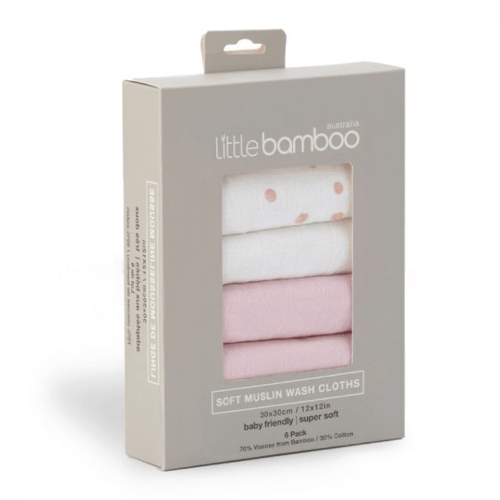 Little-Bamboo-Muslin-Wash-Cloths-6-Pack-Pink-And-White-Naked-Baby-Eco-Boutique