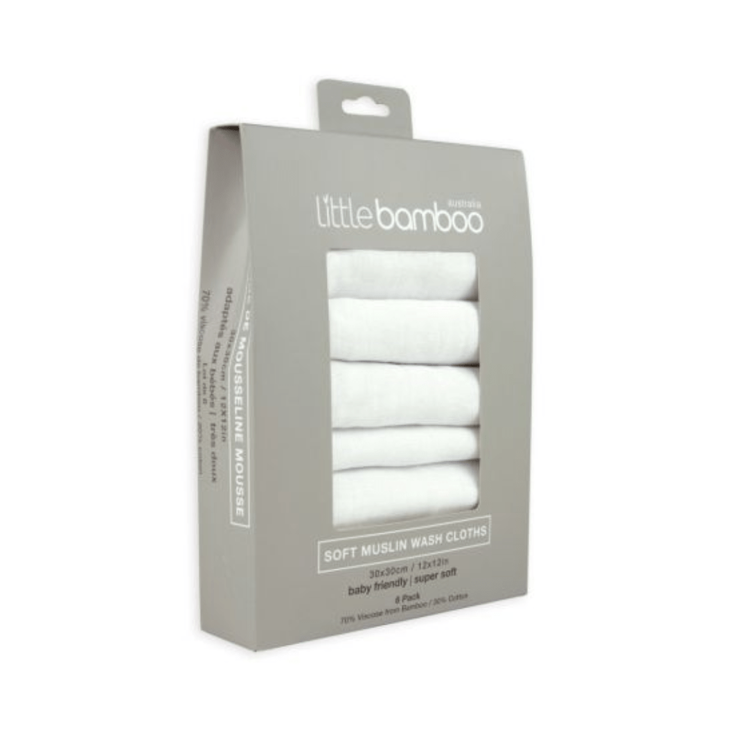 Little-Bamboo-Muslin-Wash-Cloths-6-Pack-White-Naked-Baby-Eco-Boutique