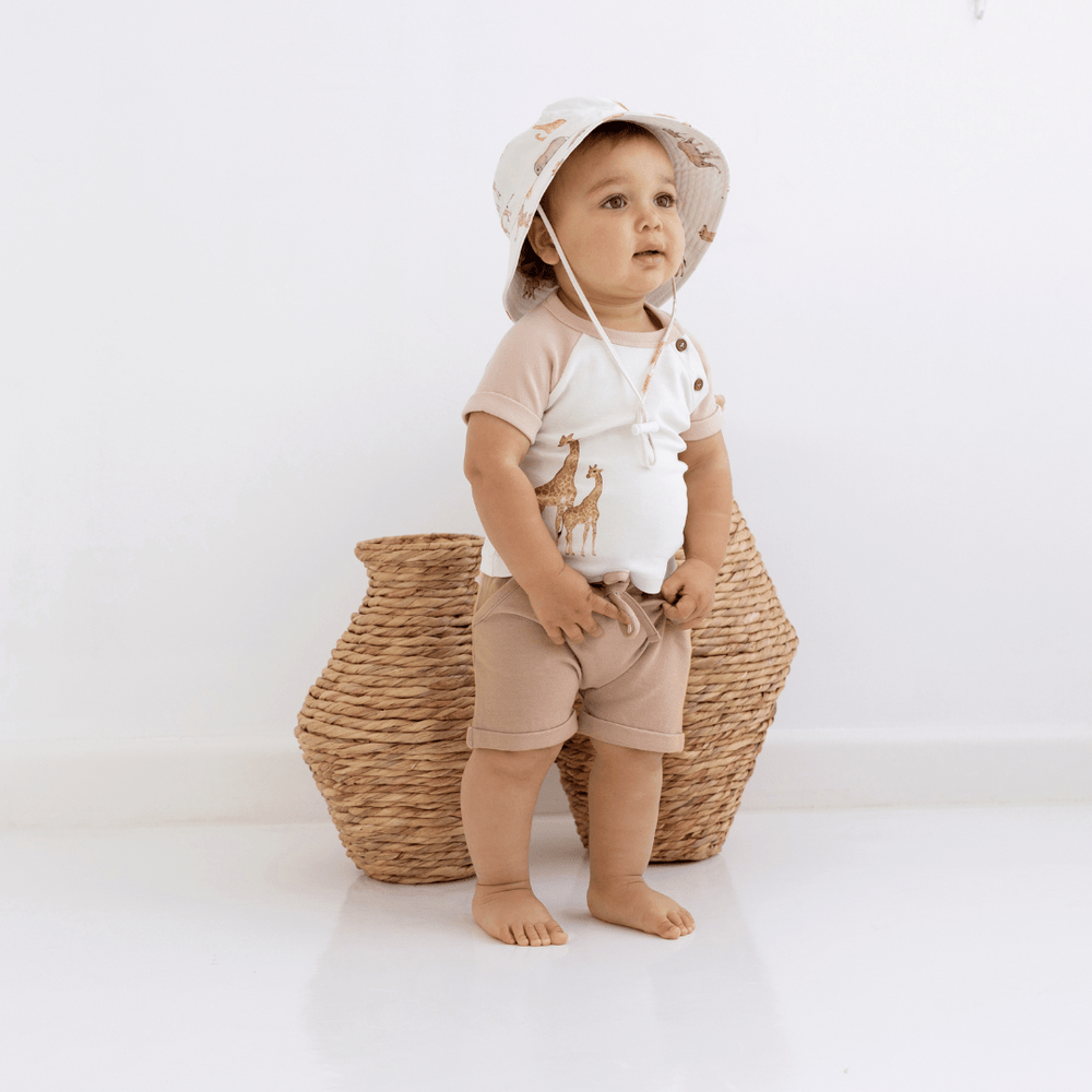 Aster & Oak Organic Cotton Rib Shorts (Multiple Variants) - Naked Baby Eco Boutique