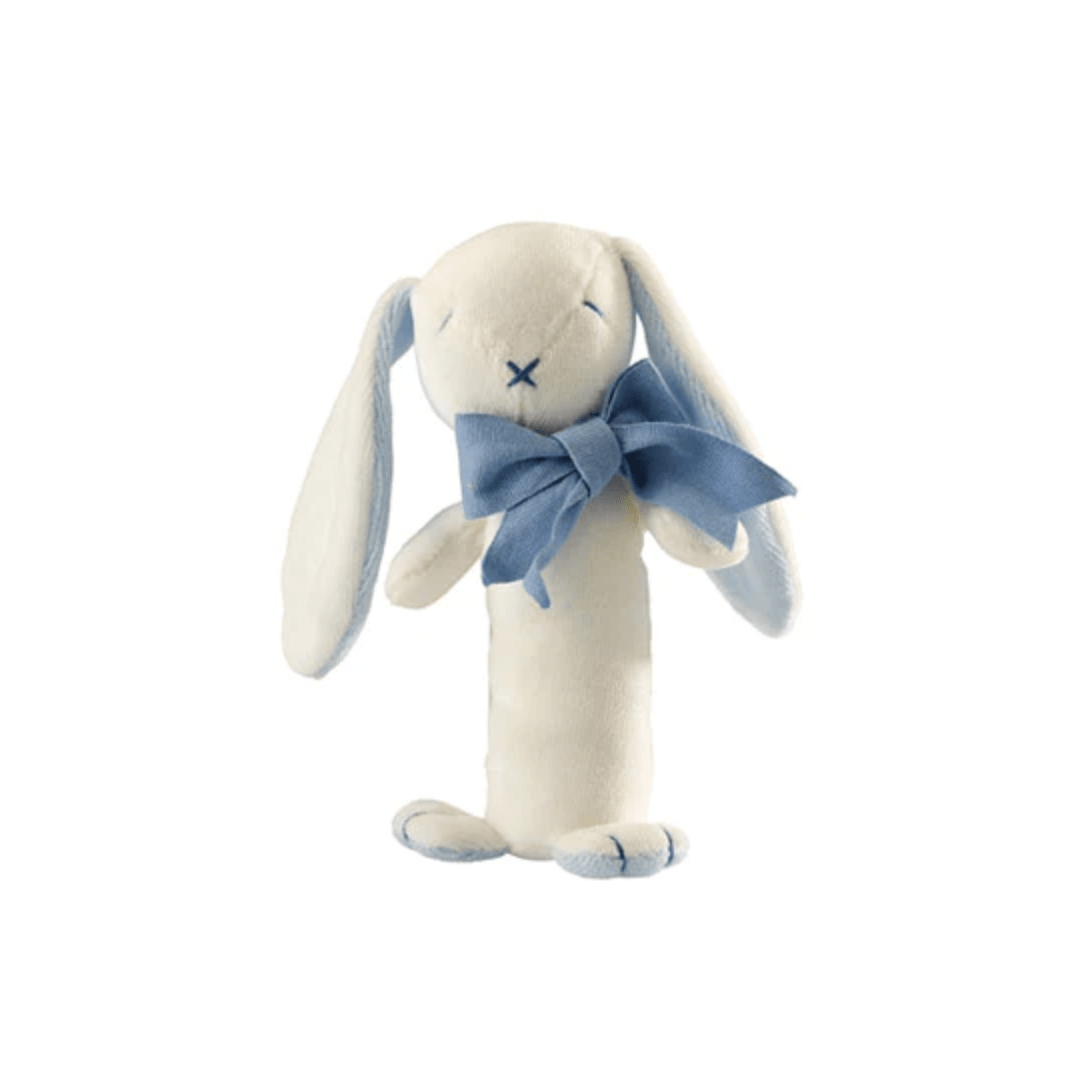 Blue Maud n Lil Organic Bunny Toy Rattle (Multiple Variants) - Naked Baby Eco Boutique