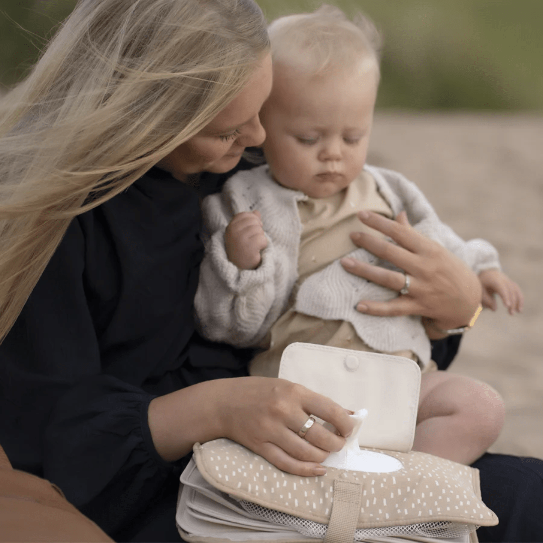 Mum-And-Baby-With-Storksak-Change-Station-Seashell-Naked-Baby-Eco-Boutique