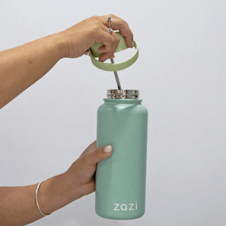 Opening-Zazi-Flexiflask-Drink-Bottle-1L-Moss-Naked-Baby-Eco-Boutique