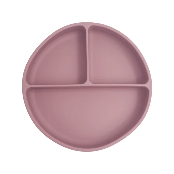 Dusky Rose Petite Eats Silicone Divided Suction Plate (Multiple Variants) - Naked Baby Eco Boutique