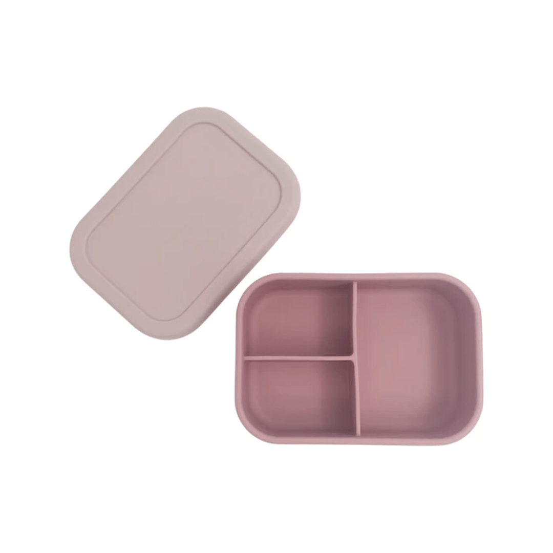 Petite-Eats-Silicone-Mini-Bento-Lunchbox-Dusky-Rose-Dusky-Lilac-Open-Naked-Baby-Eco-Boutique