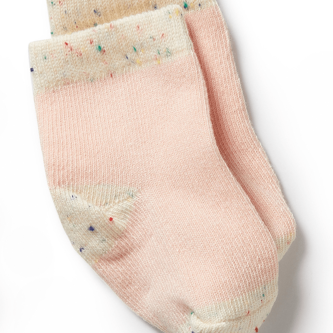 Pink-Socks-In-Wilson-And-Frenchy-Organic-Baby-Socks-3-Pack-Dijon-Pink-Fleck-Naked-Baby-Eco-Boutique