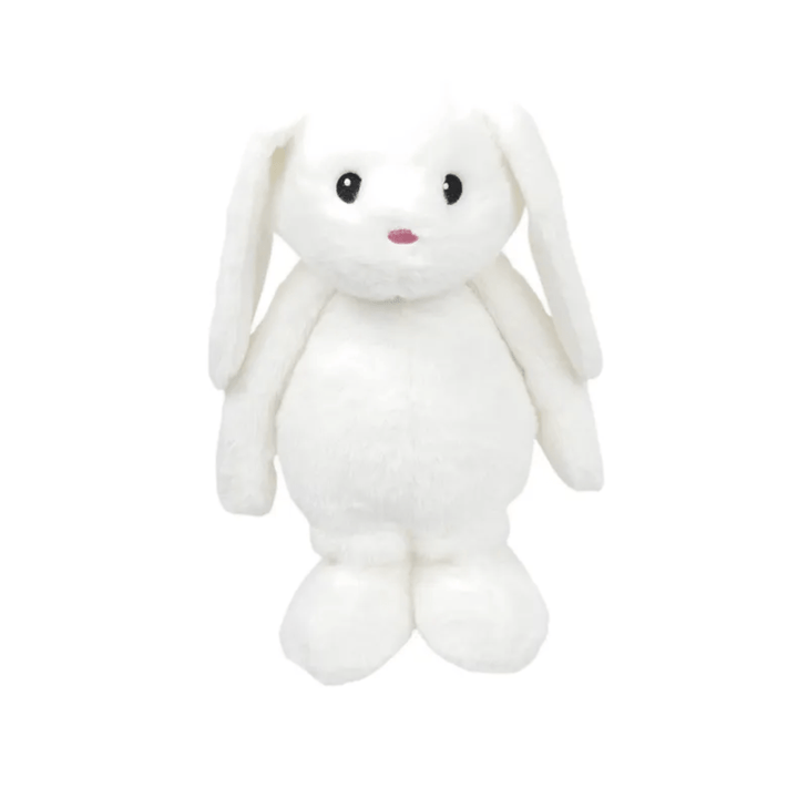 A cuddly companion, a Re-Softables Sachi Bunny stuffed animal on a white background.