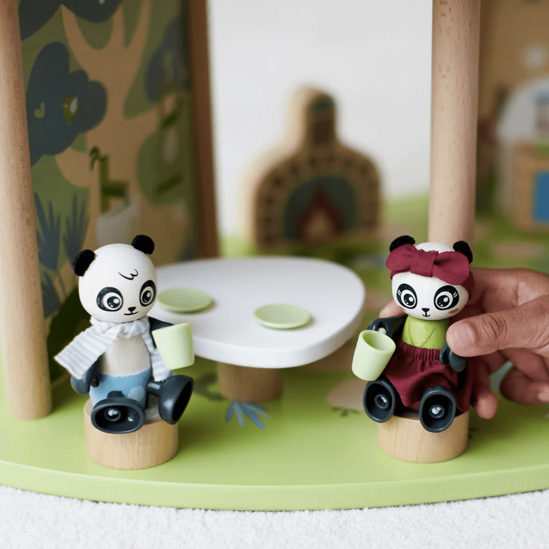Sam-And-Pam-In-Hape-Green-Planet-Pandas-Bamboo-House-Naked-Baby-Eco-Boutique