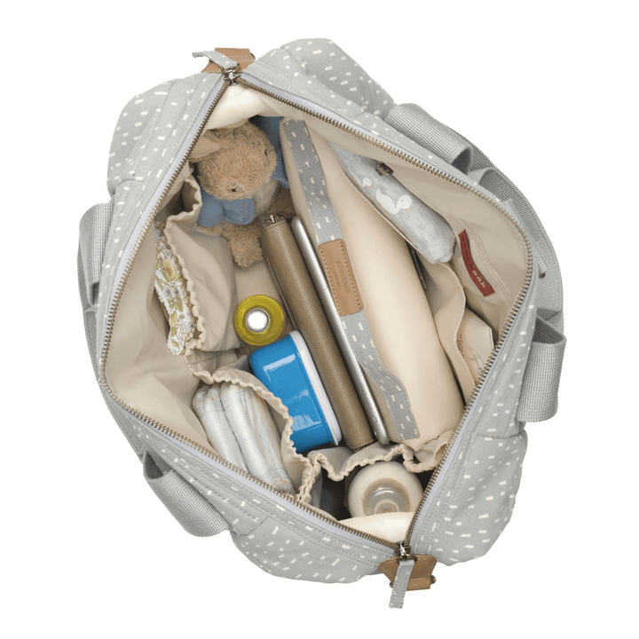 Storksak-Organic-Tote-Pale-Grey-Open-And-Full-Naked-Baby-Eco-Boutique