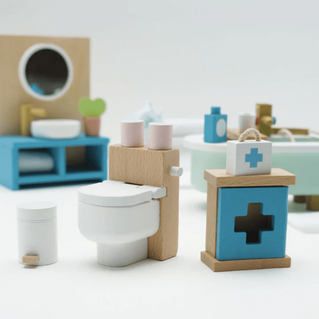 Styled-Image-Of-Pieces-In-Le-Toy-Van-Daisylane-Bathroom-Dollhouse-Furniture-Naked-Baby-Eco-Boutique