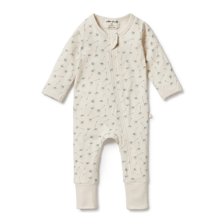 A Wilson & Frenchy Organic Baby Pyjamas gift, an organic white sleepsuit with stars on it.