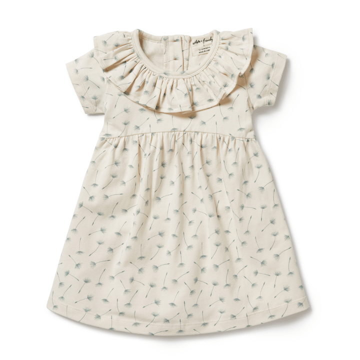 Description: The Wilson & Frenchy Float Away Organic Ruffle Dress - LUCKY LAST - 6-12 MONTHS ONLY is a dress made from organic cotton for warm-weather bliss.