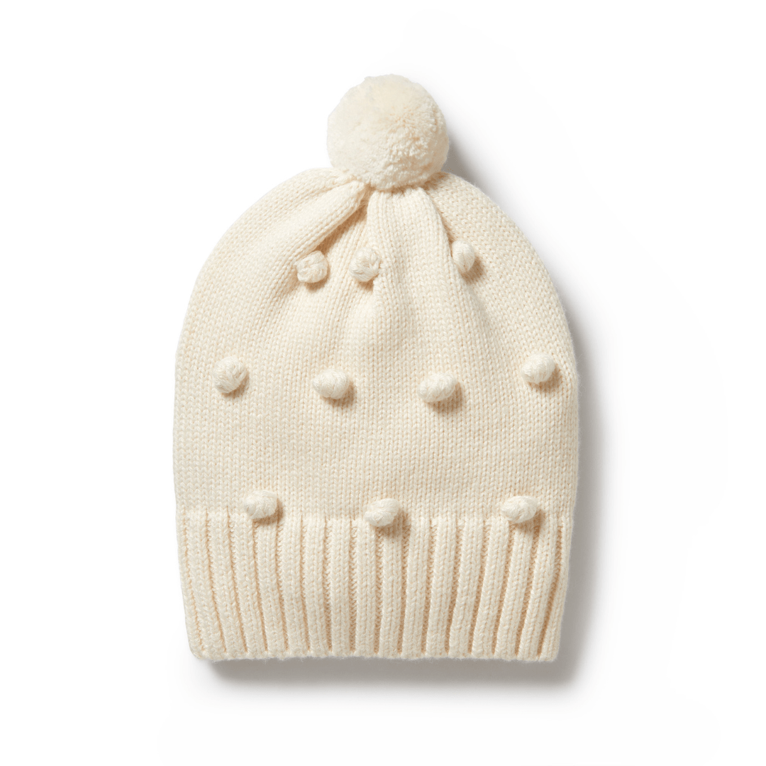 Wilson-And-Frenchy-Knitted-Bauble-Hat-Ecru-Naked-Baby-Eco-Boutique