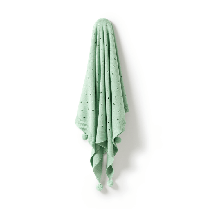 Wilson-And-Frenchy-Knitted-Pointelle-Baby-Blanket-Mint-Green-Hanging-Naked-Baby-Eco-Boutique