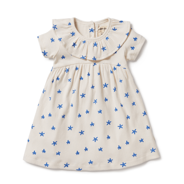 Wilson & Frenchy Tiny Starfish Organic Rib Ruffle Dress - LUCKY LAST - 18-24 MONTHS ONLY by Wilson & Frenchy