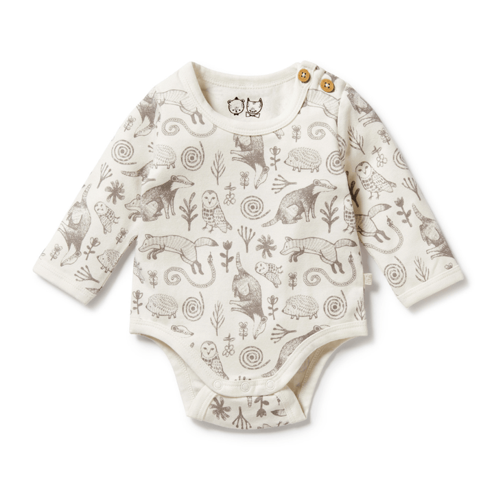 Wilson-And-Frenchy-Organic-Long-Sleeved-Onesie-Tribal-Woods-Naked-Baby-Eco-Boutique