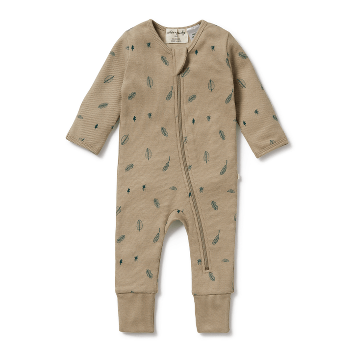 Wilson-And-Frenchy-Organic-Rib-Baby-Pyjamas-Jungle-Leaf-Naked-Baby-Eco-Boutique