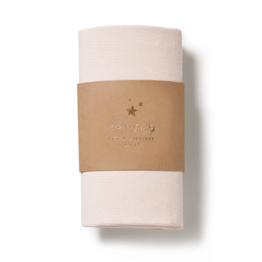 Wilson-And-Frenchy-Organic-Rib-Bassinet-Sheet-Pink-In-Packaging-Naked-Baby-Eco-Boutique