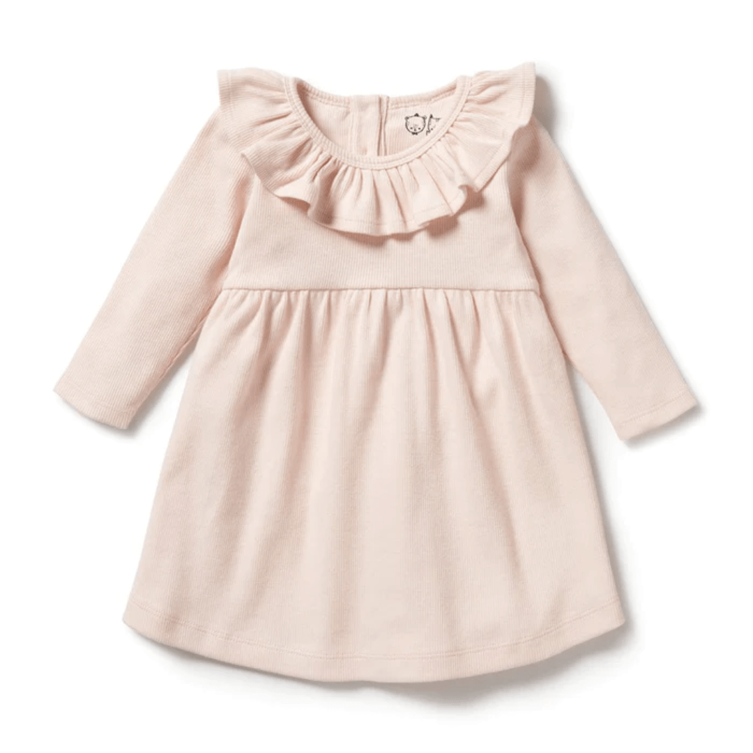 Wilson-And-Frenchy-Organic-Rib-Long-Sleeved-Ruffle-Dress-Naked-Baby-Eco-Boutique