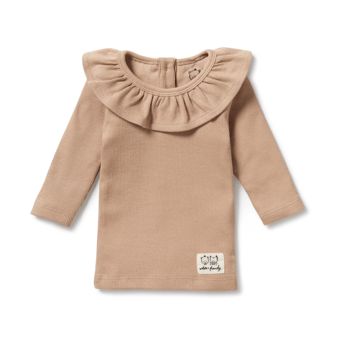 Wilson-And-Frenchy-Organic-Rib-Ruffle-Top-Fawn-Naked-Baby-Eco-Boutique