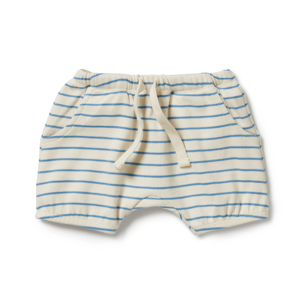 Wilson & Frenchy Organic Rib Stripe Bloomer Shorts (Multiple Variants) made from GOTS-certified organic cotton.