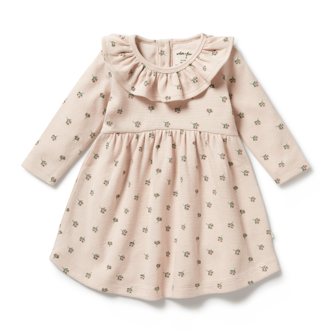Wilson-And-Frenchy-Organic-Waffle-Long-Sleeved-Ruffle-Dress-Emily-Floral-Naked-Baby-Eco-Boutique
