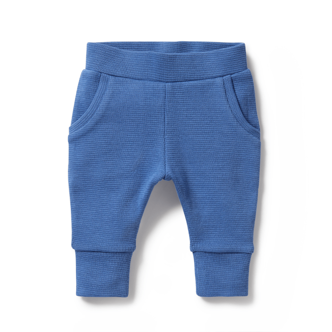 Wilson-And-Frenchy-Organic-Waffle-Pants-Brilliant-Blue-Naked-Baby-Eco-Boutique