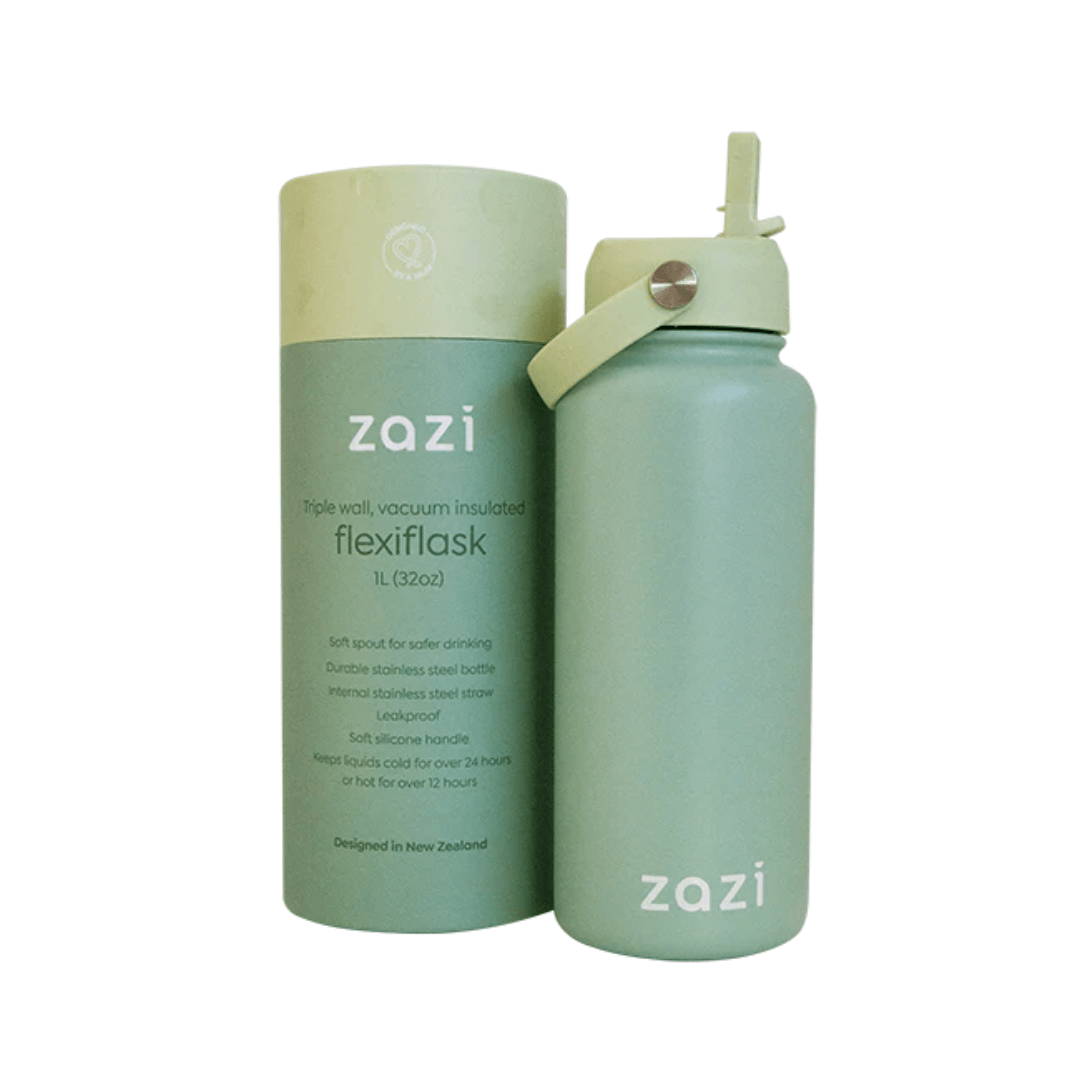 Zazi-Flexiflask-Drink-Bottle-1L-Moss-Naked-Baby-Eco-Boutique