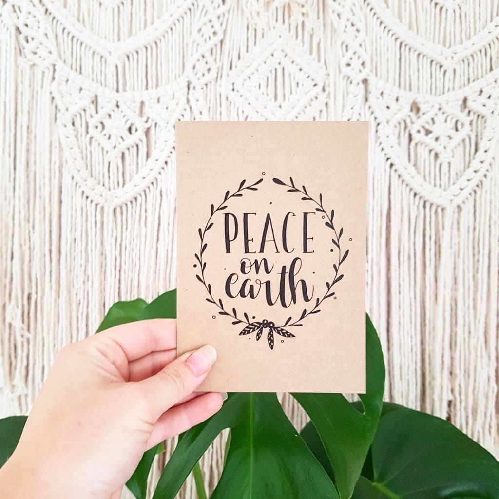 Holiday Card - Peace on Earth - Naked Baby Eco Boutique