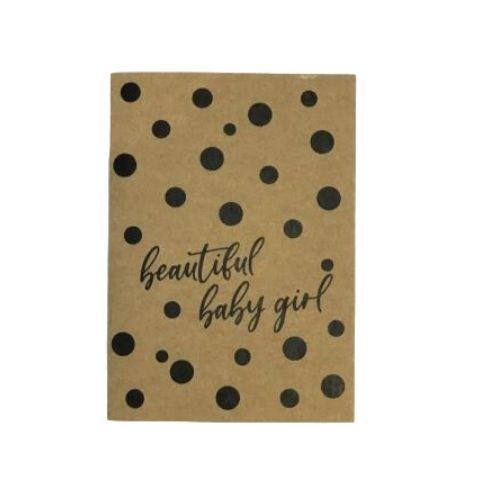 Beautiful Baby Girl Card Gift Wrap - Naked Baby Eco Boutique
