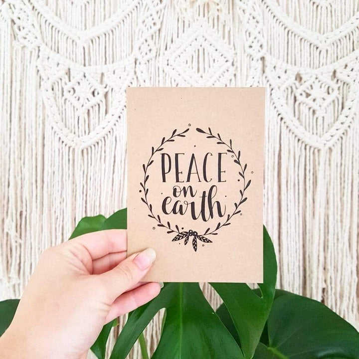 Holiday Card - Peace on Earth Gift Wrap - Naked Baby Eco Boutique