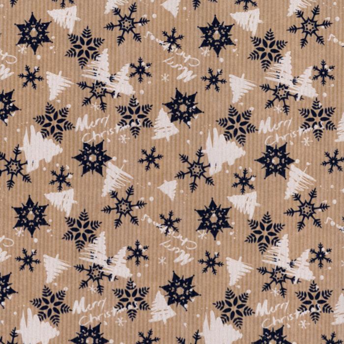 Navy Snowflakes Christmas Wrapping Paper Gift Wrap - Naked Baby Eco Boutique
