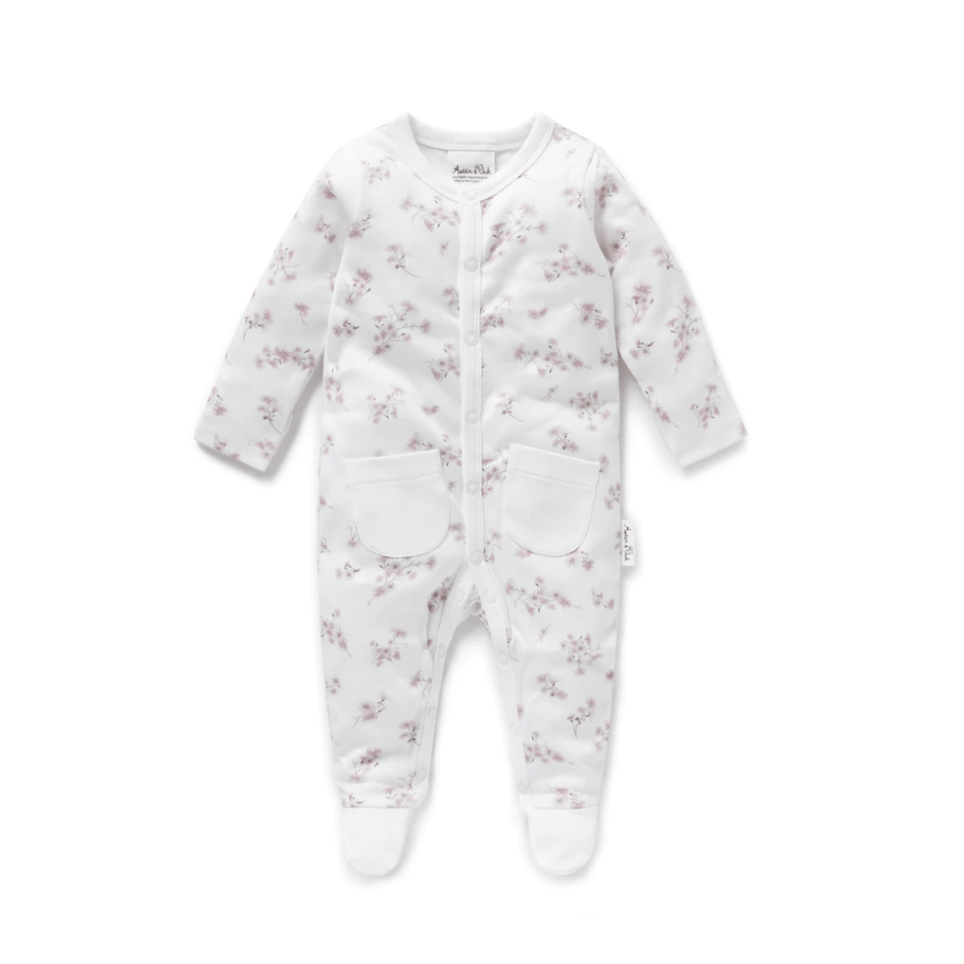 Aster / Newborn Aster & Oak Organic Cotton Baby Pyjamas (Multiple Variants) - Naked Baby Eco Boutique
