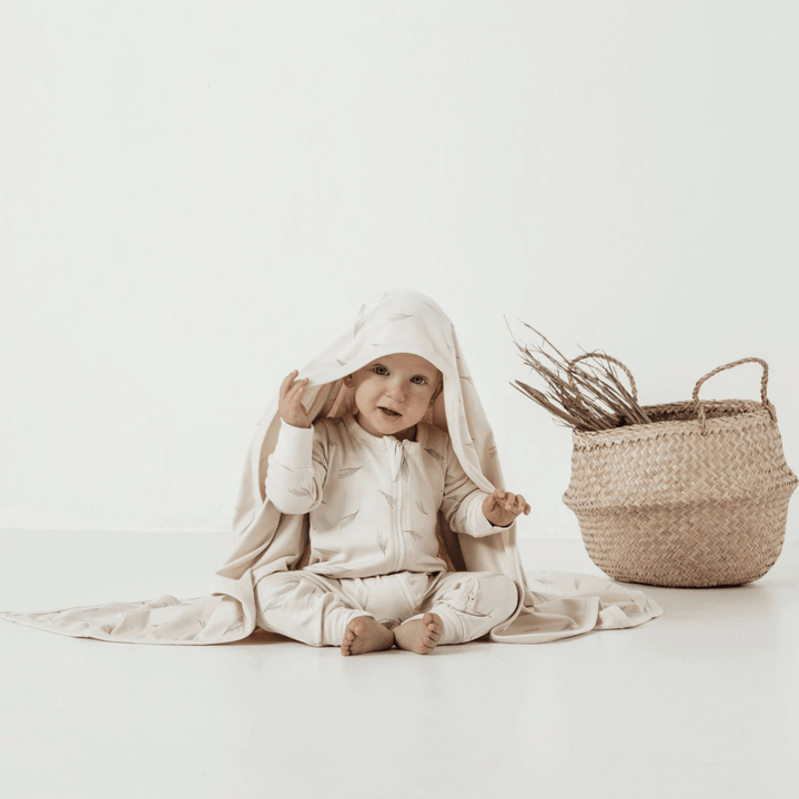 Aster-And-Oak-Organic-Cotton-Long-Sleeved-Zip-Romper-Wisp-With-Matching-Swaddle-Naked-Baby-Eco-Boutique