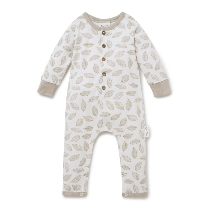 Aster-and-Oak-Organic-Cotton-Button-Romper-Leaf-Drop-Naked-Baby-Eco-Boutique