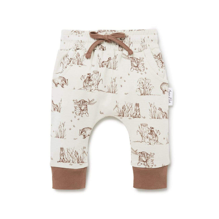 Badger / 0-3 Months (000) Aster & Oak Organic Cotton Harem Pants (Multiple Variants) - Naked Baby Eco Boutique