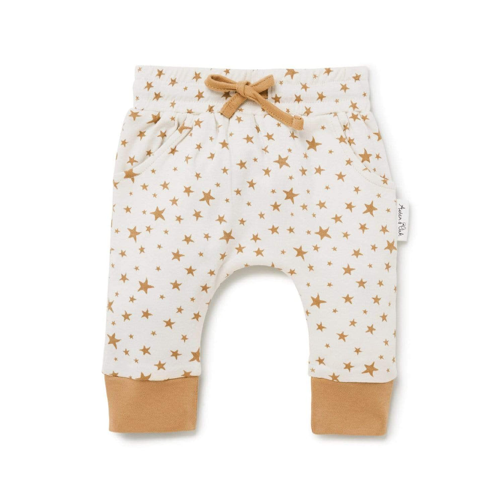 Taffy Star / 0-3 Months (000) Aster & Oak Organic Cotton Harem Pants (Multiple Variants) - Naked Baby Eco Boutique