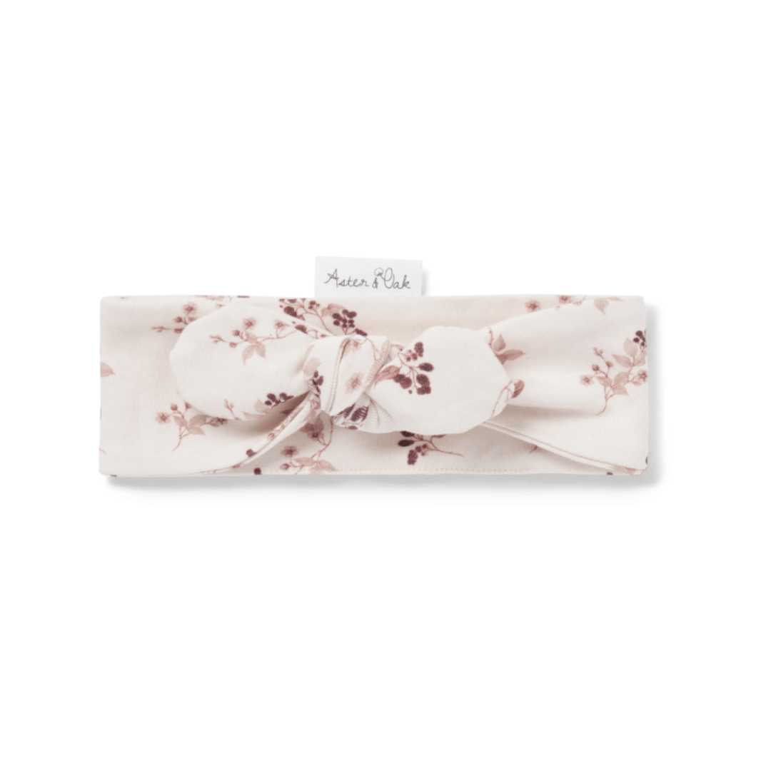 Berry / Small (0-1 Year) PRE-ORDER: Aster & Oak Organic Cotton Headband (Multiple Variants) - Naked Baby Eco Boutique